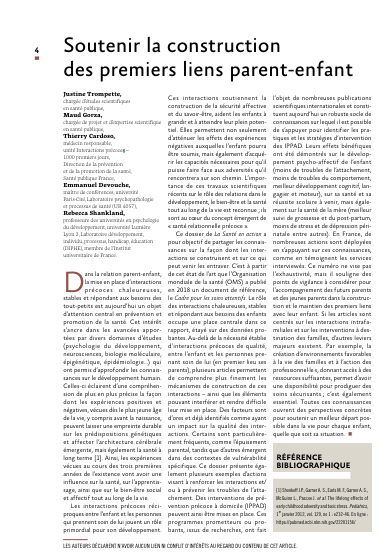 Dossier réalisé par la revue Santé en Action éditée par Santé publique France