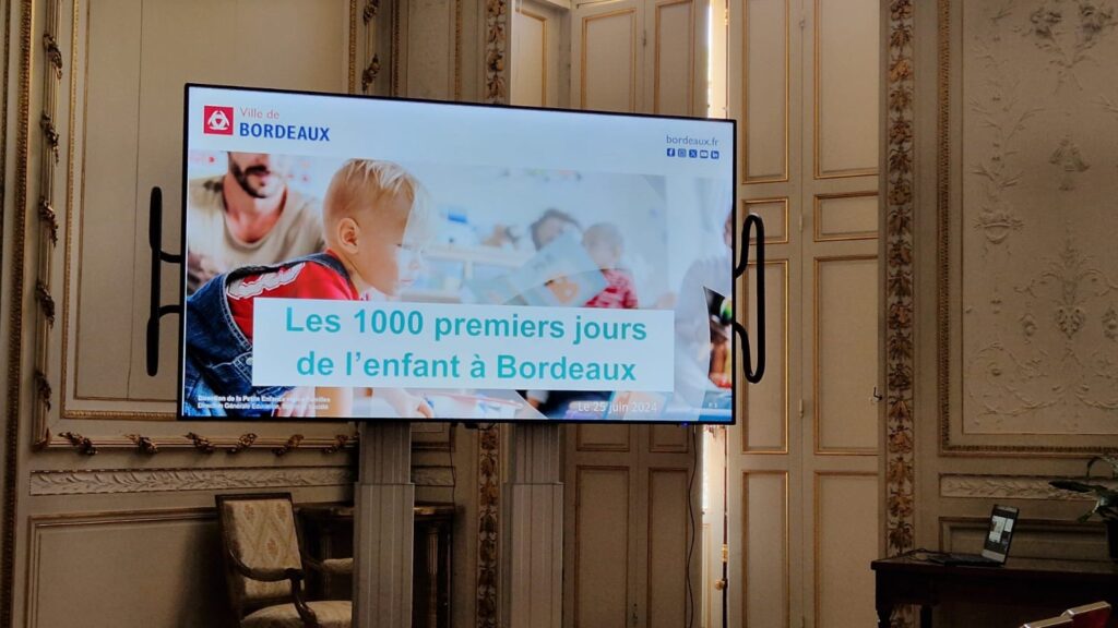 Invitation à la mairie de Bordeaux pour le projet d'expérimentation des 1000 premiers jours